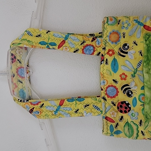 Colorful Insect Print Quilted Fabric Small Purse - Picture 3 of 14